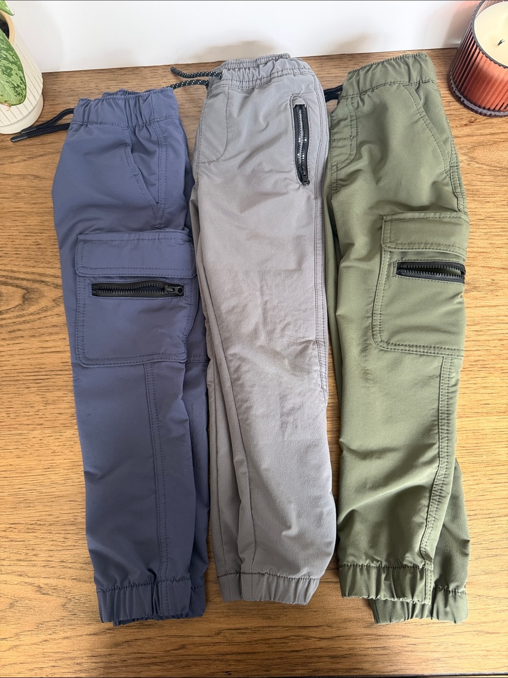 Cat & Jack Cargo Joggers in Blue, Gray & Green